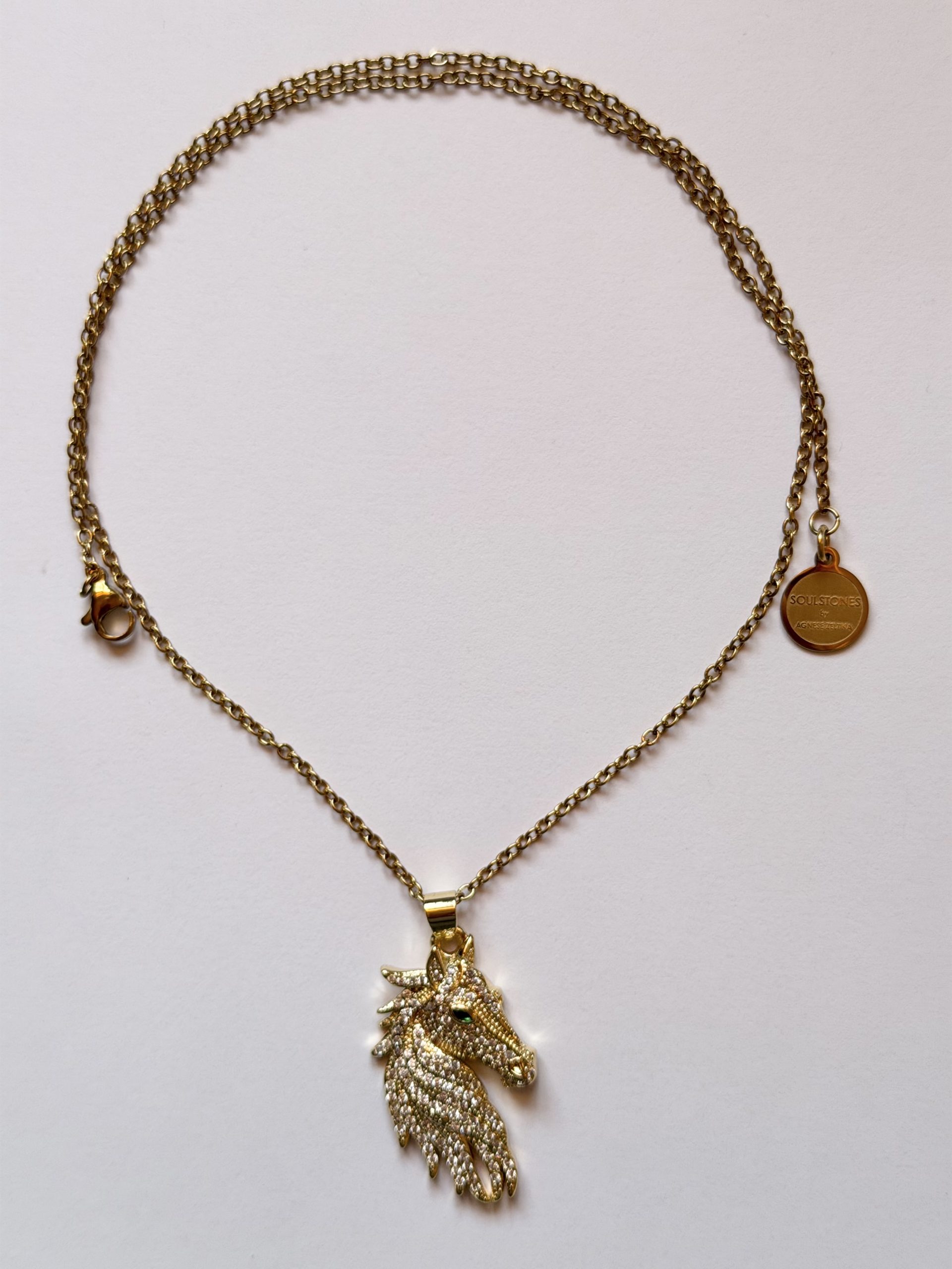 Zirga gada talismans - medaljons dāvanu kastē