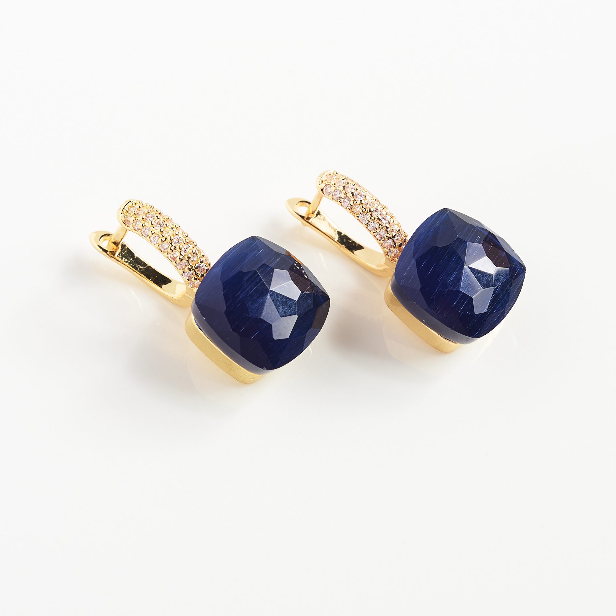 MIDNIGHT BLUE crystal earrings - Image 2