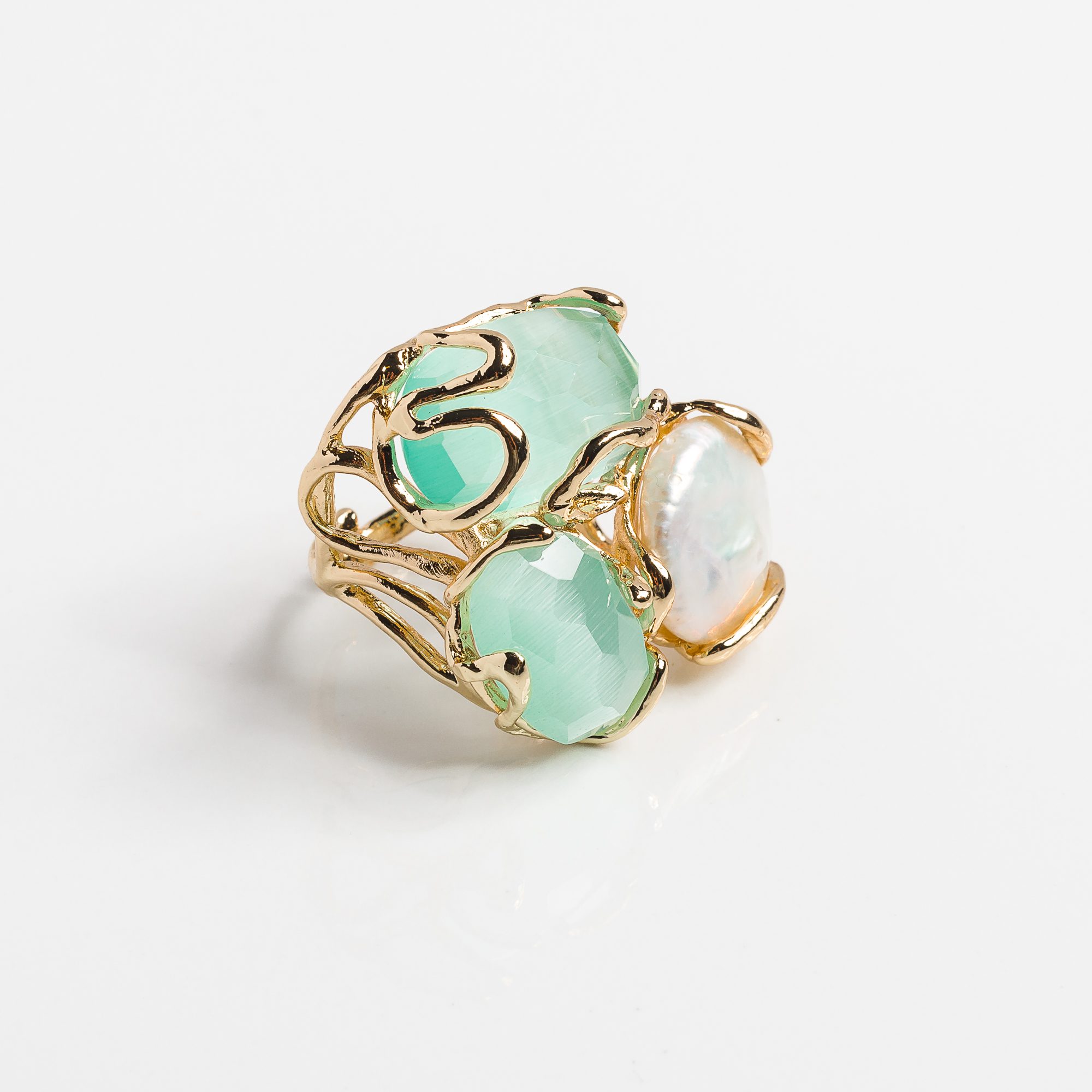 PIPARMĒTRA cat's eye, Caramello ring—a Baroque gem - Image 2