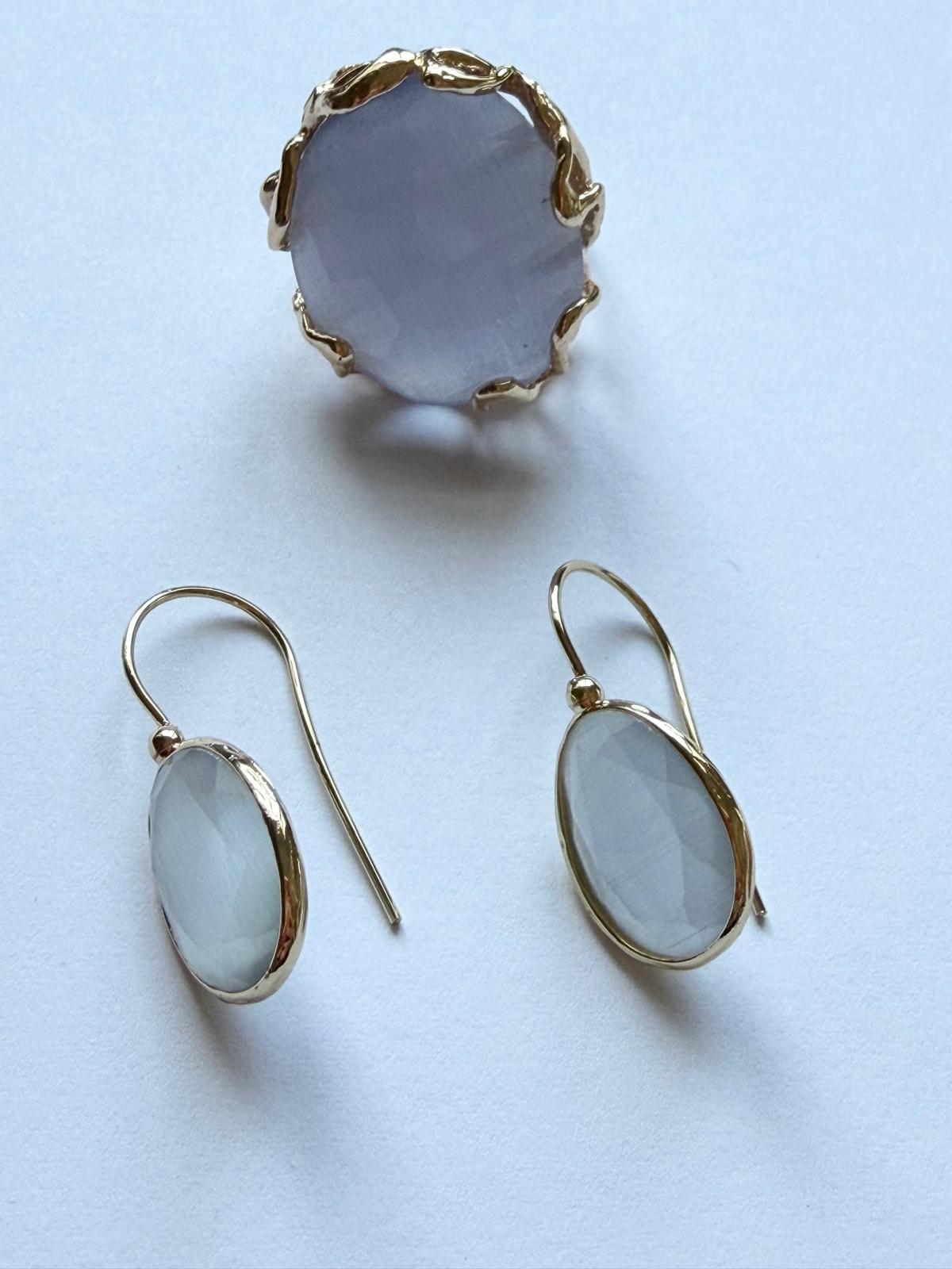 BALOŽU PELĒKA Cat La Felicita Ring and Earring Set