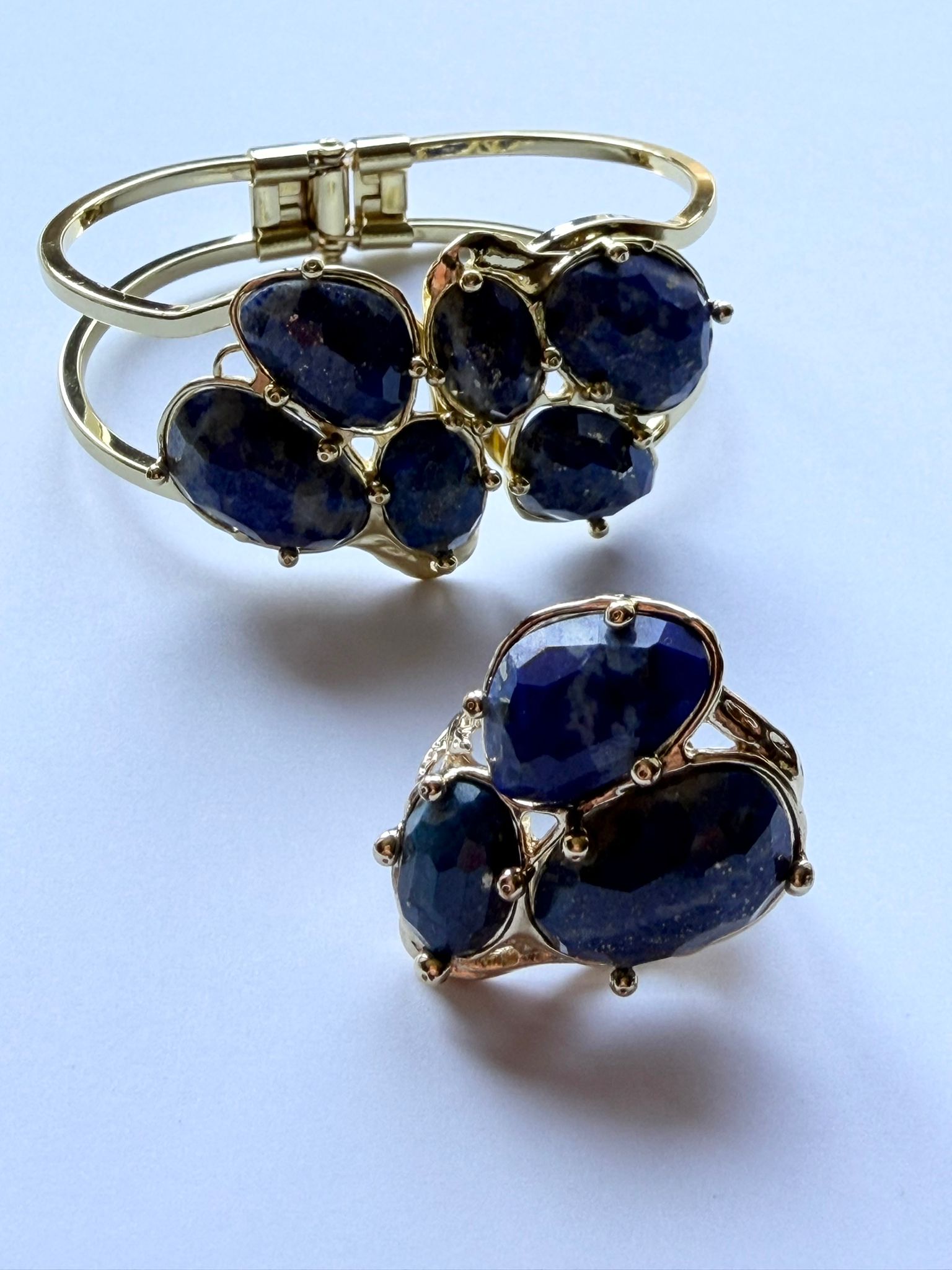 PRE-ORDER 04/28: Lapis Lazuli Bracelet and Caramello Ring Set