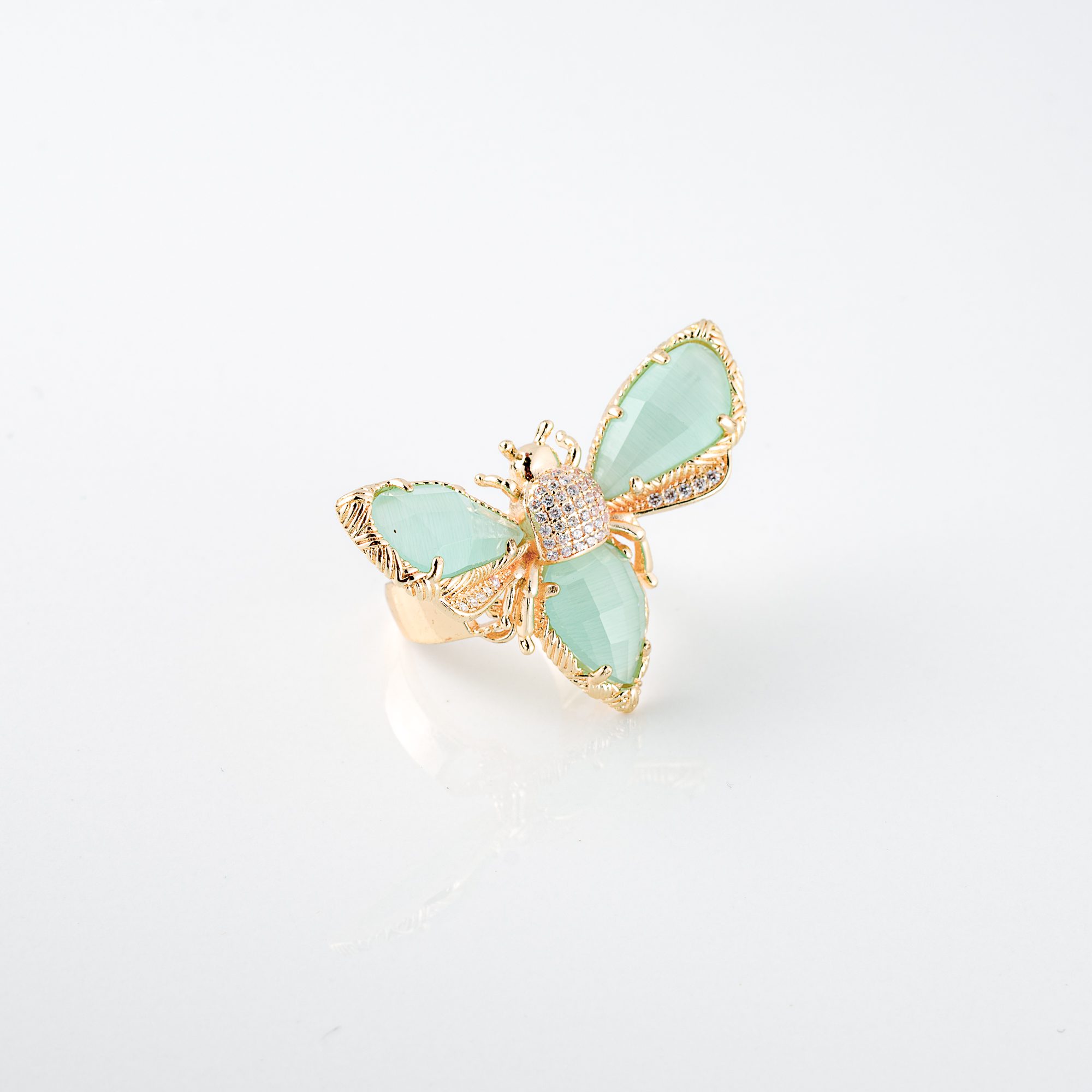 SEA BLUE cat's eye ring