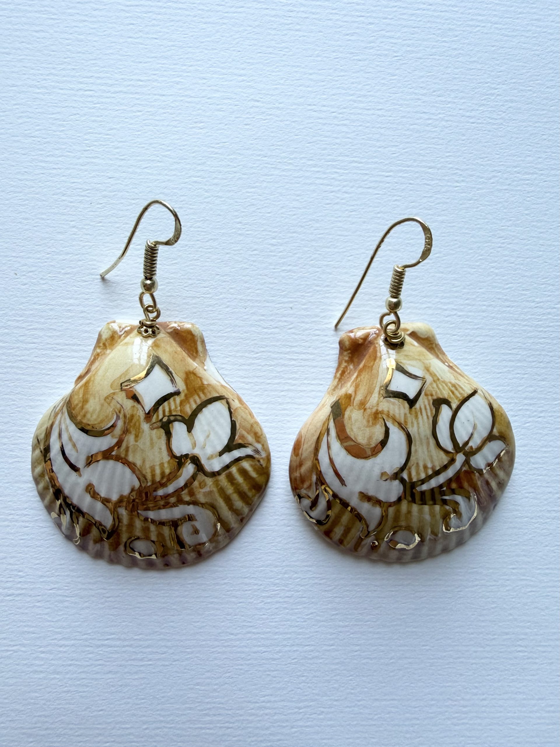 "Snail Shells" Earrings, Sicilian Pottery