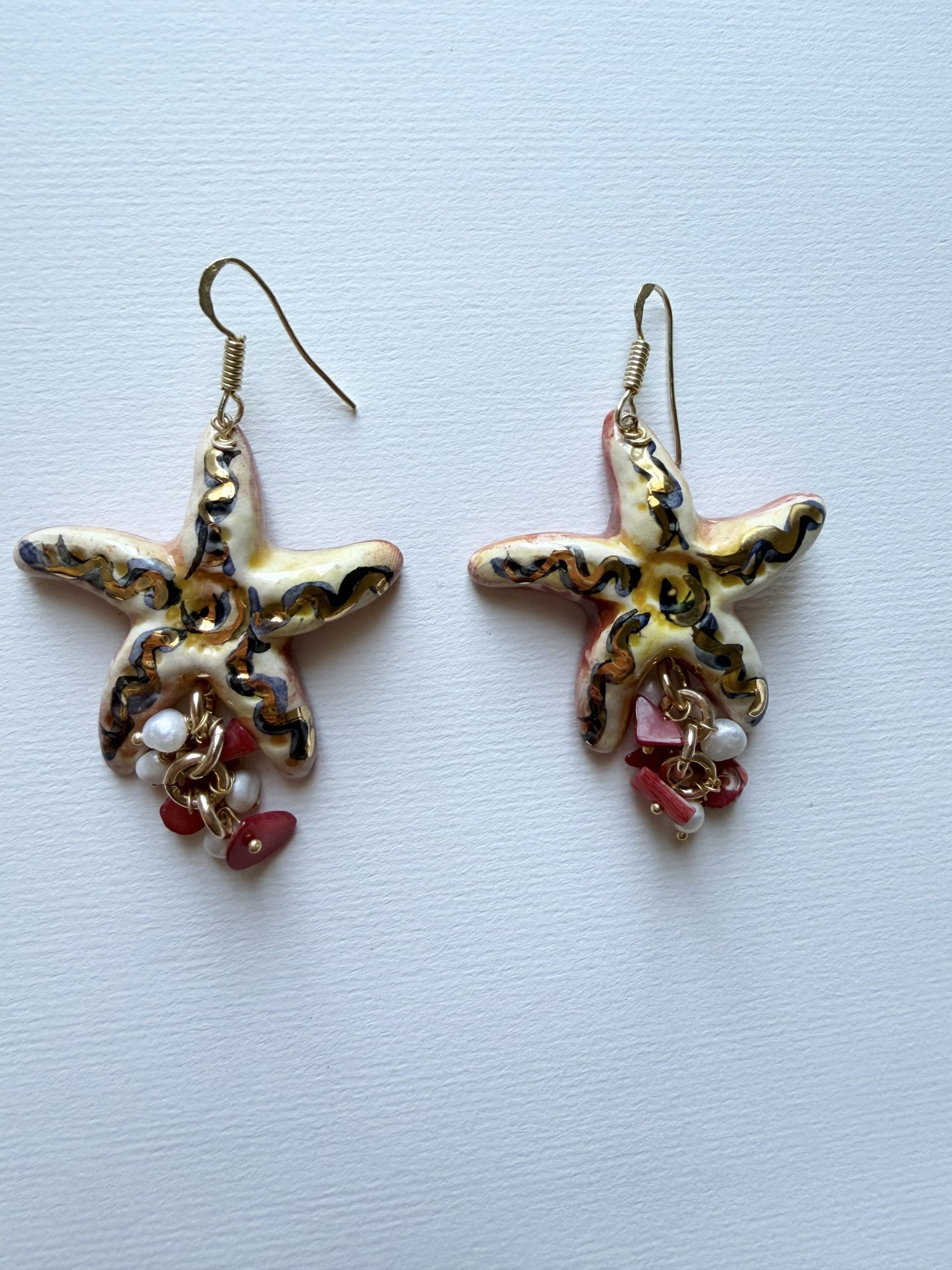 PRE-ORDER 5/29. Sicilian Ceramics "Starfish" Earrings