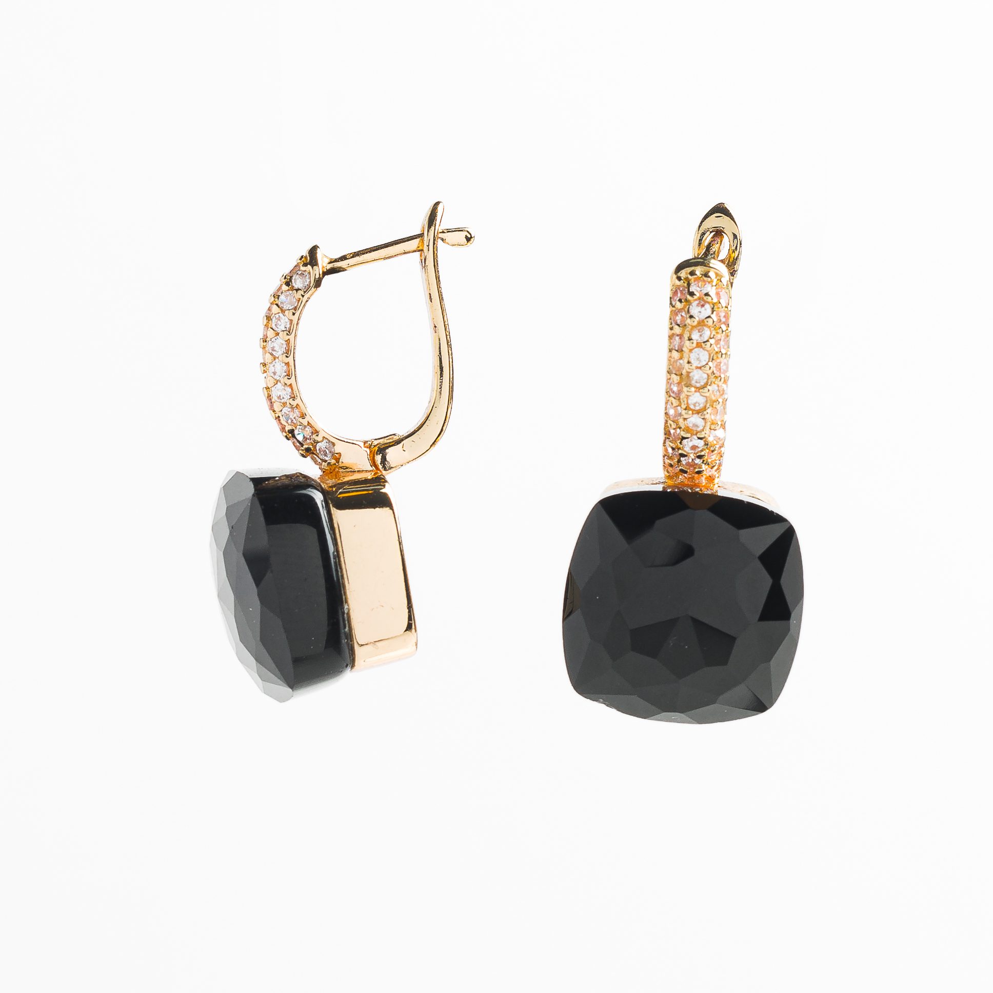 BLACK crystal earrings - Image 2