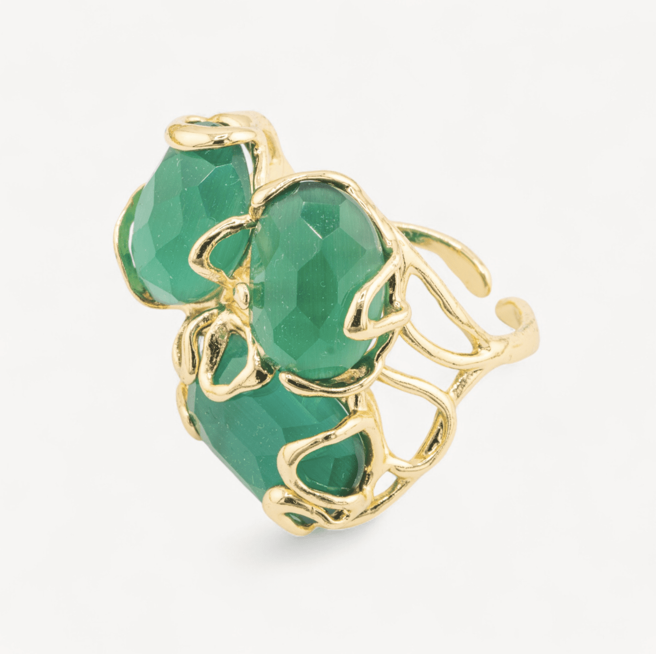 GREEN Cat Caramello Ring - Image 2