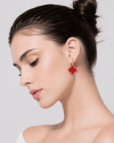 ROYAL SOUL Red Agate Earrings
