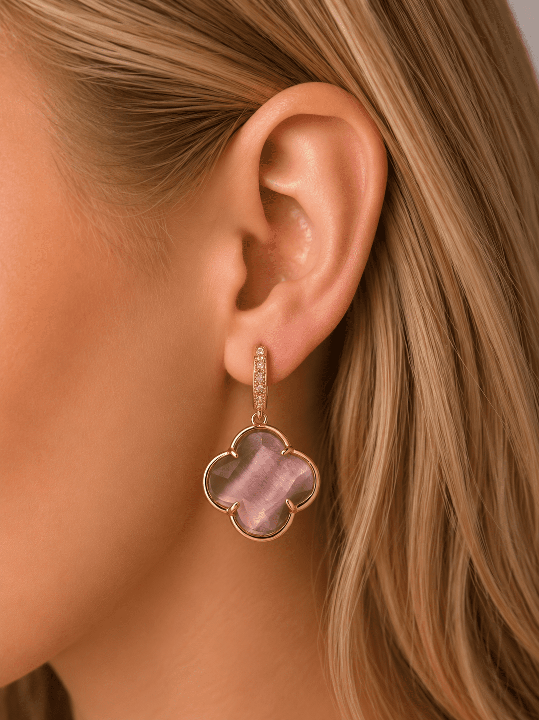 ROYAL SOUL Cappuccino Cat Earrings