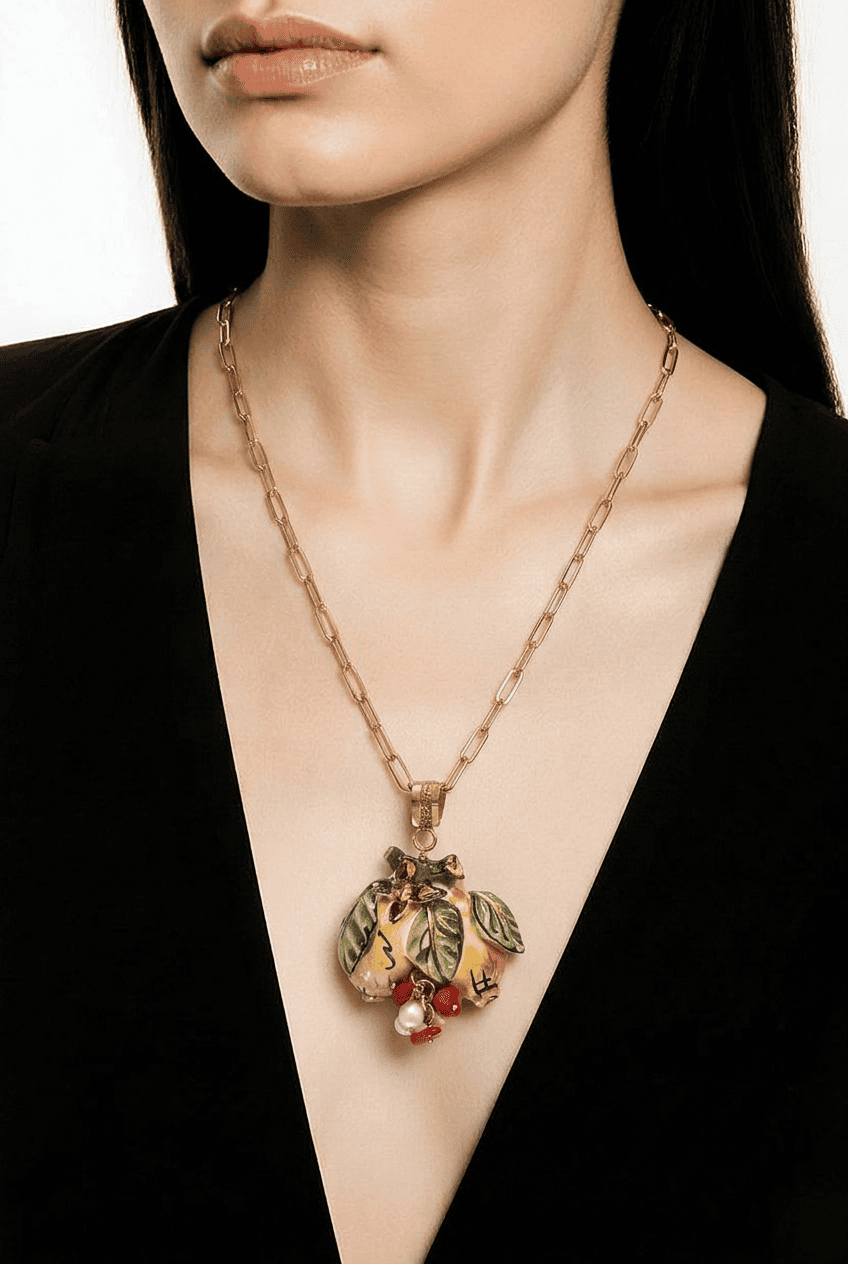 PRE ORDER 15.07. Sicīlijas keramika ,,Citroni" medaljons