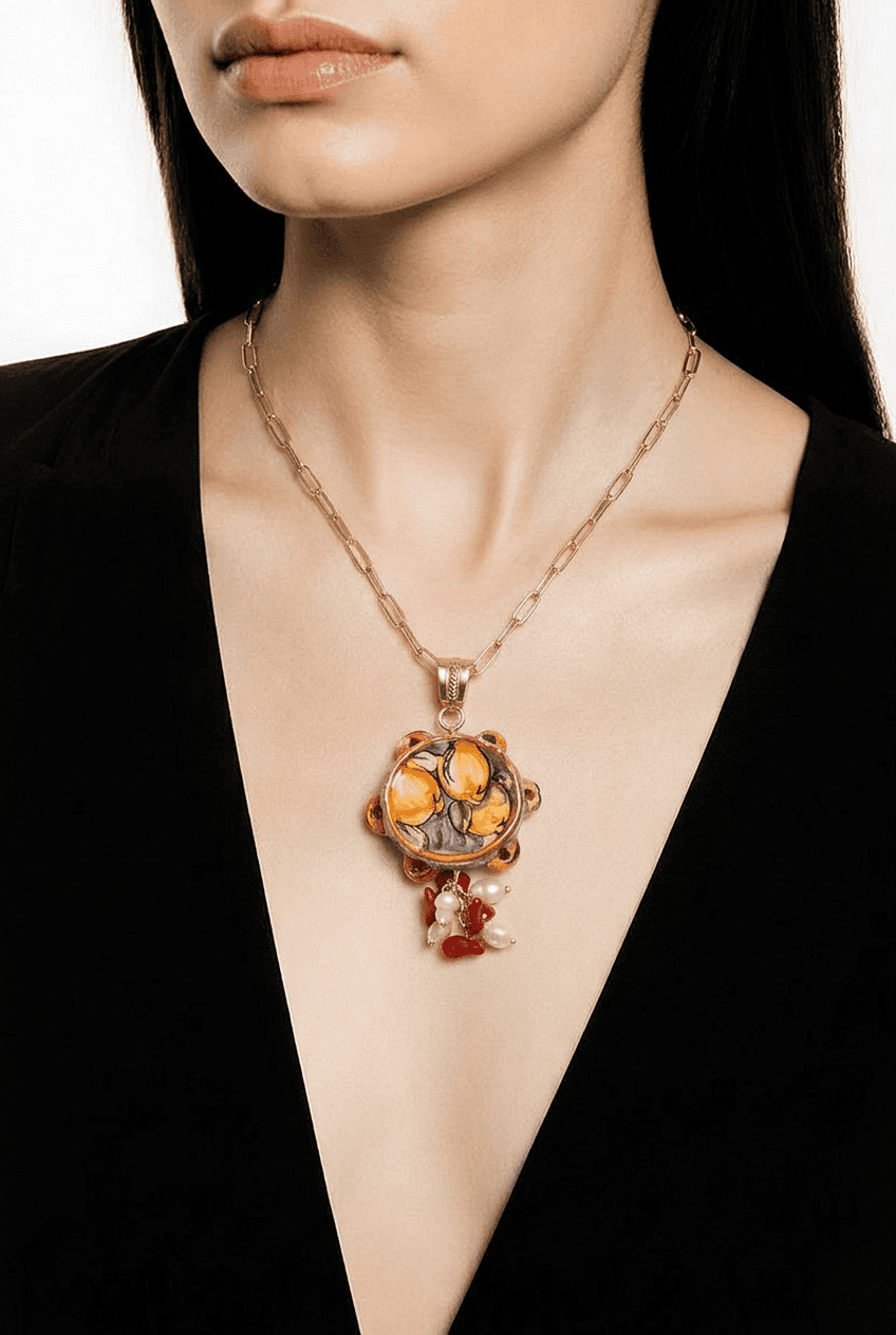 Sicīlijas keramika ,,Citroni" medaljons
