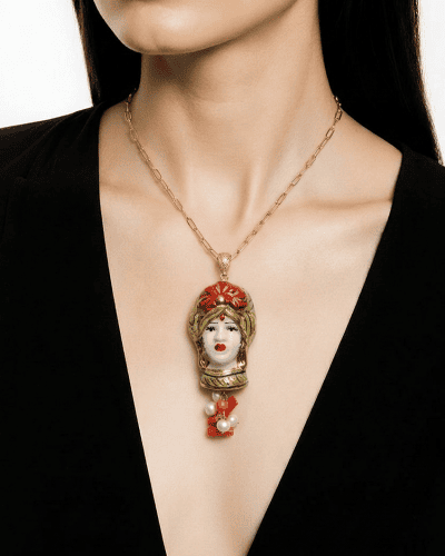 Sicīlijas keramika ,,Dāmas" medaljons