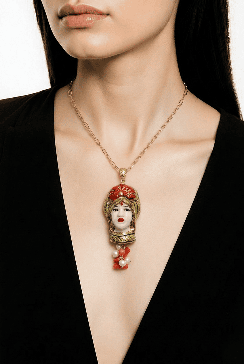 Sicīlijas keramika ,,Dāmas" medaljons