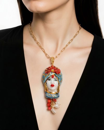 Sicīlijas keramika ,,Dāmas" medaljons
