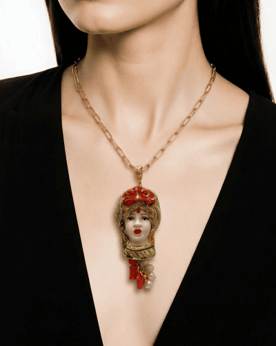 Sicīlijas keramika ,,Dāmas" medaljons