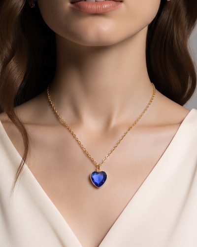 Sirds medaljons zils  “Cuore” - mazais