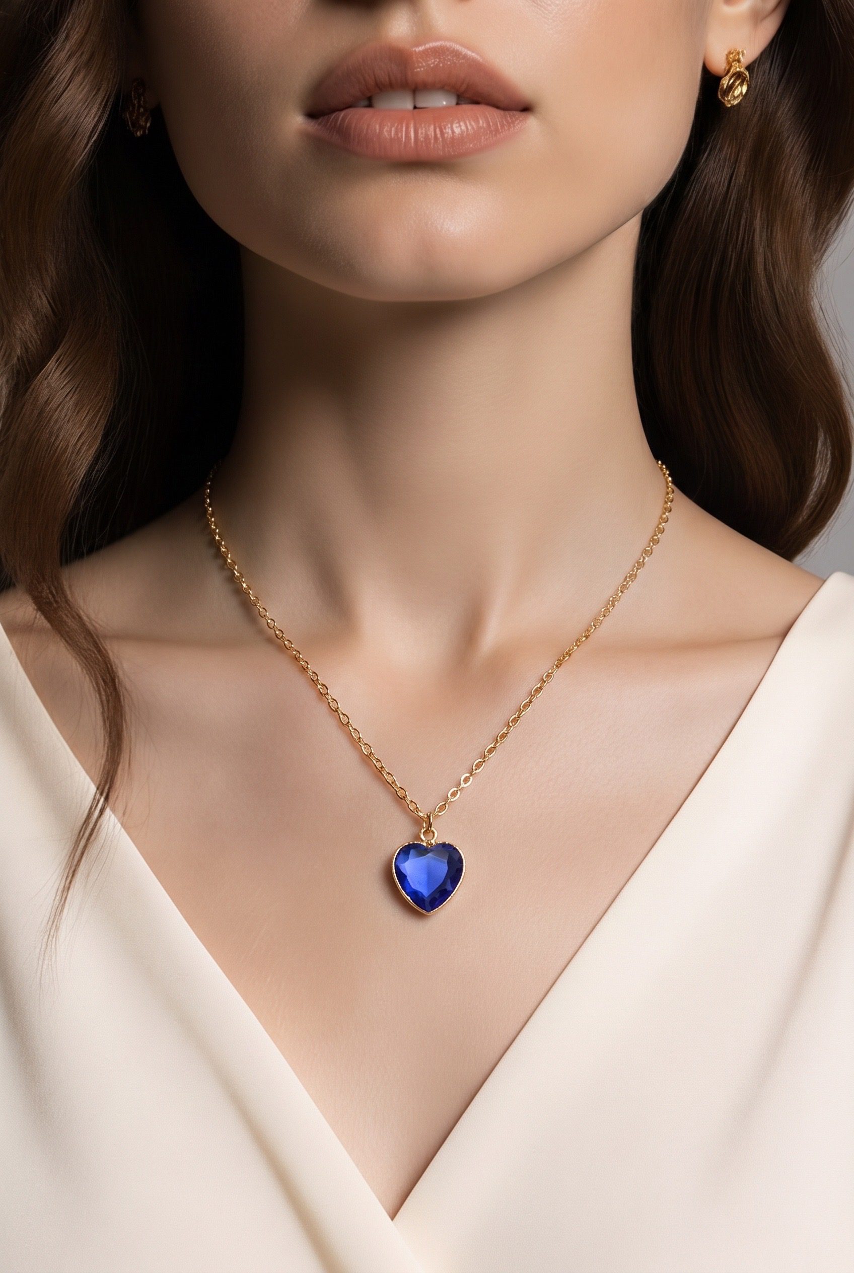 Sirds medaljons zils “Cuore” - mazais