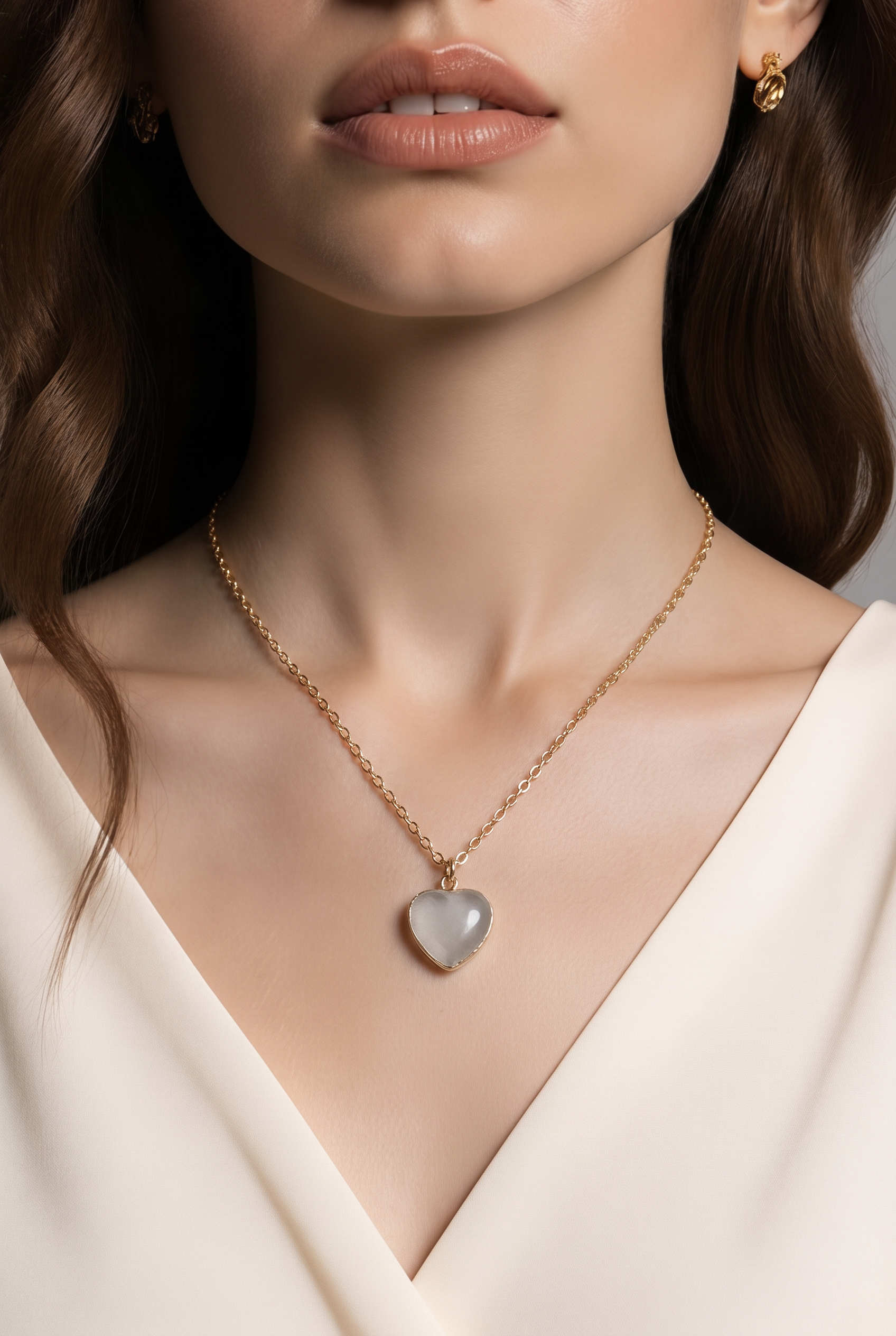 Sirds medaljons pelēks “Cuore” - mazais