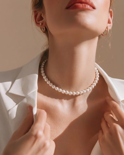 ROYAL SOUL 6 mm perlamutra pērļu čokeris