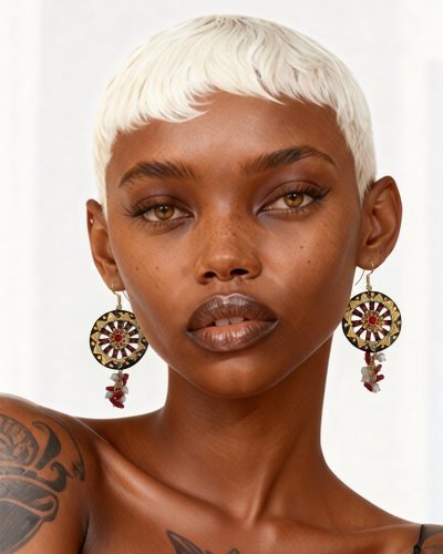 PRE-ORDER 10/31. Sicilian Ceramics “Wheel of Fortune” Earrings