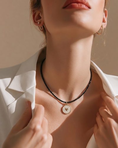 PRE ORDER 06.10. AMORE MIO LUX labradorīta , perlamutra čokeris