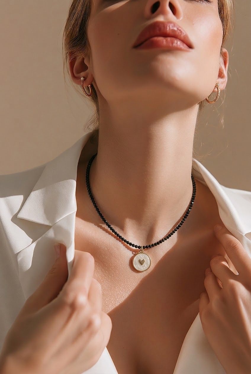 PRE ORDER 06.10. AMORE MIO LUX labradorīta , perlamutra čokeris