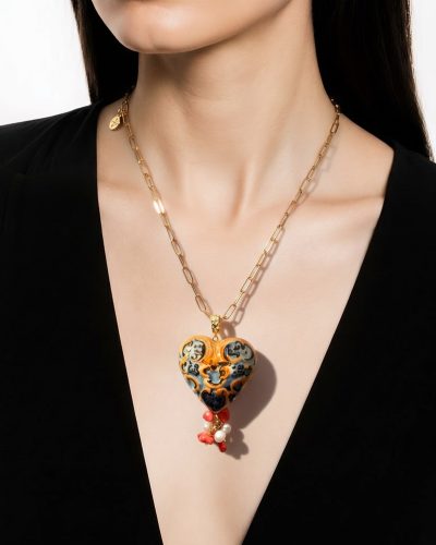 Sicilian Ceramics "Hearts" Medallion