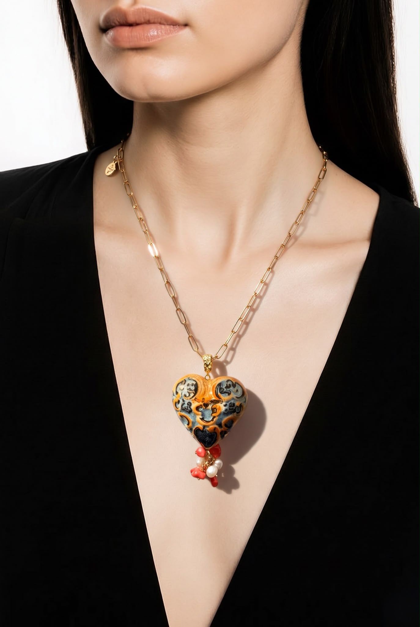 Sicilian Ceramics "Hearts" Medallion