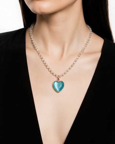 Sirds medaljons gaiši zils “Cuore” - mazais