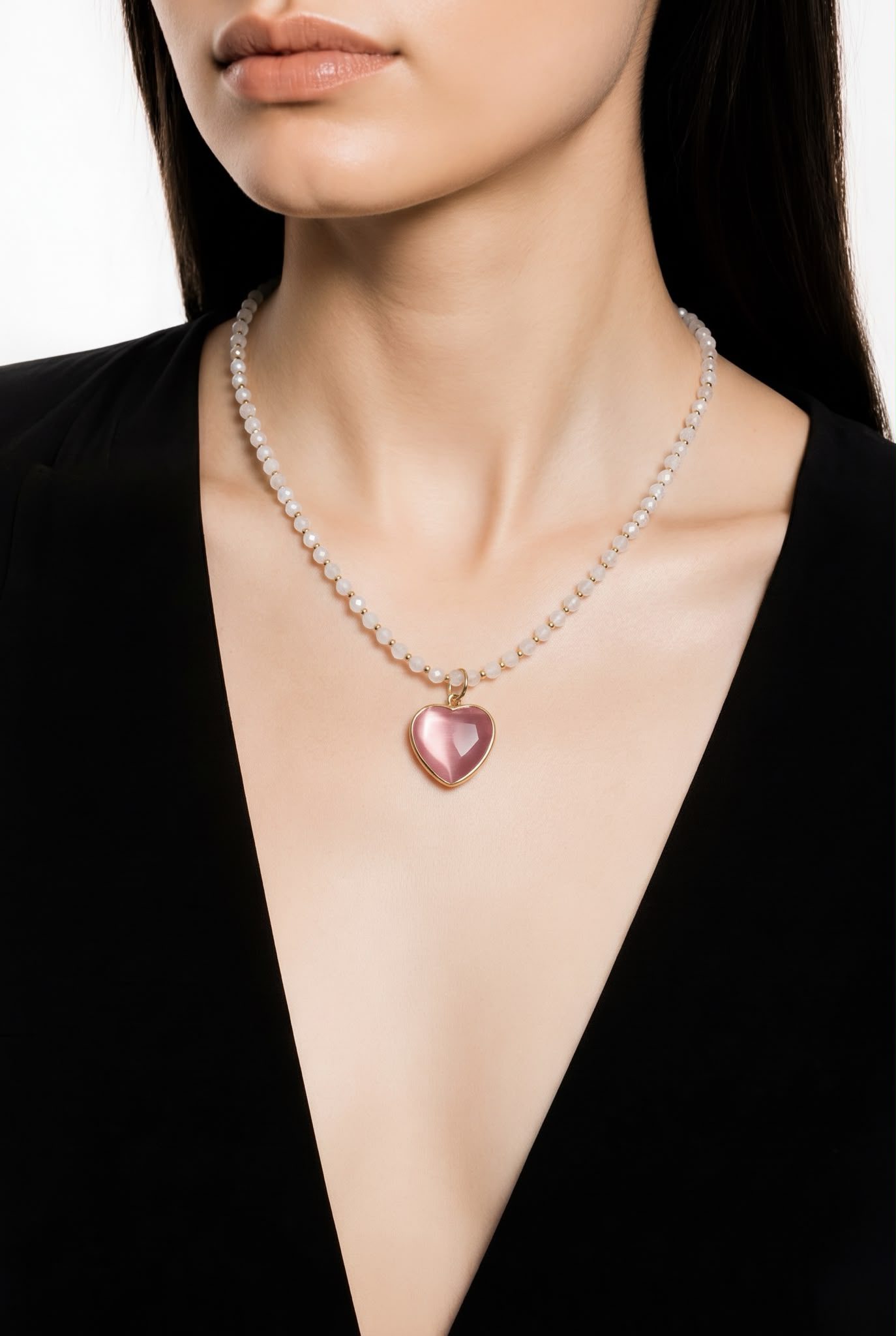 Sirds medaljons rozā “Cuore” - mazais