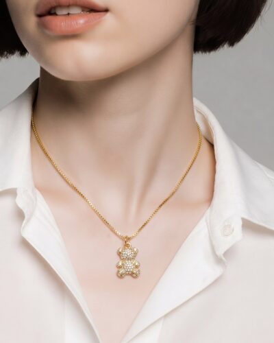 Kubiskā cirkonija ,,Lācītis" medaljons