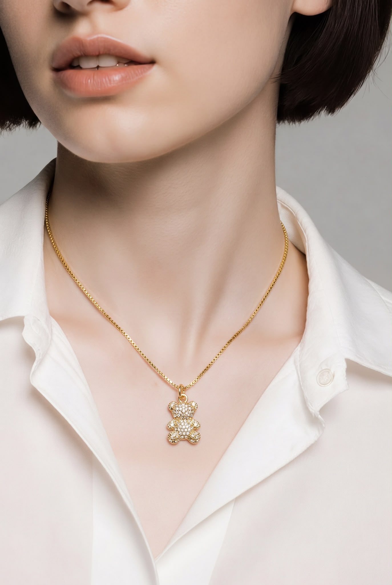 Kubiskā cirkonija ,,Lācītis" medaljons