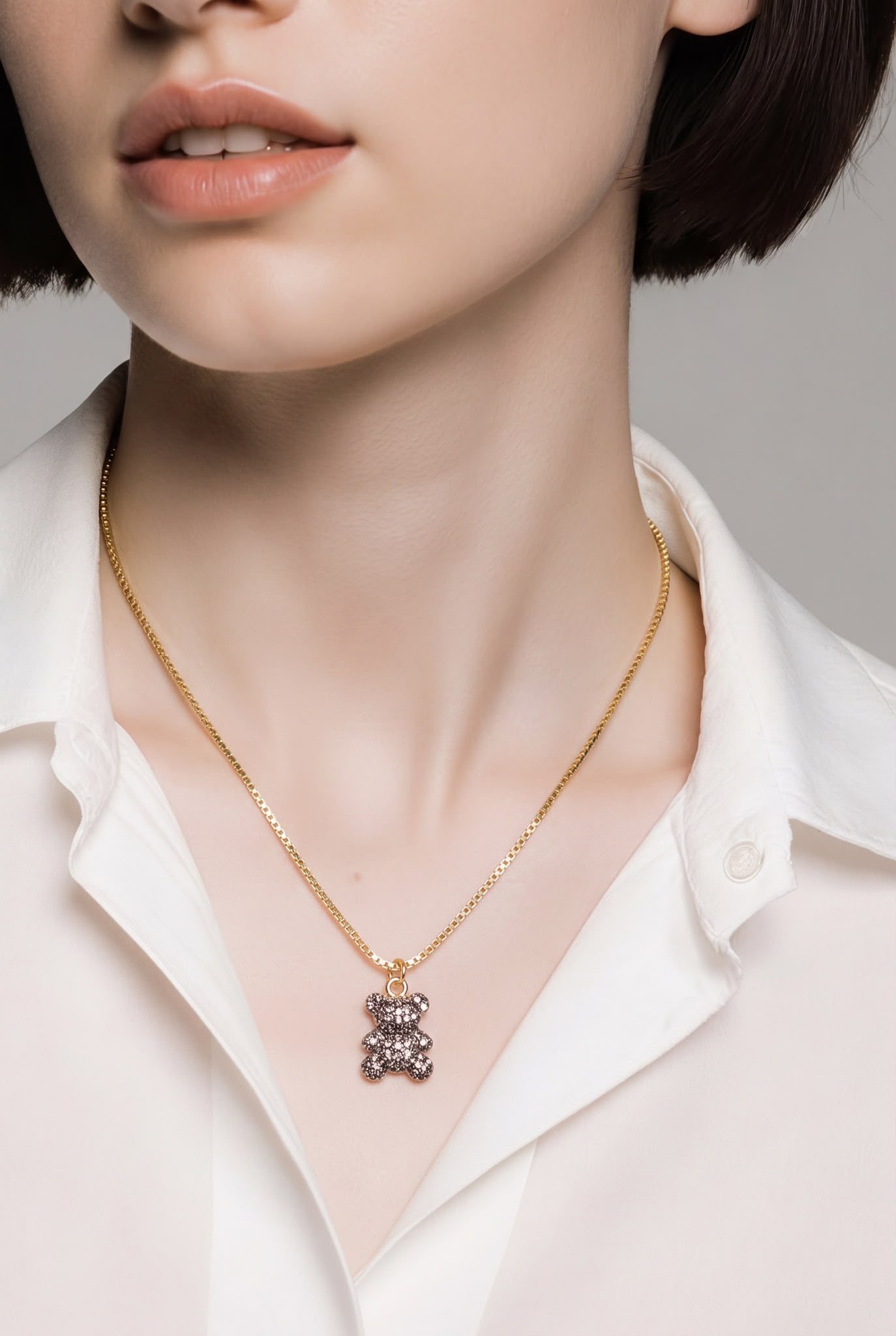 Kubiskā cirkonija ,,Lācītis" medaljons