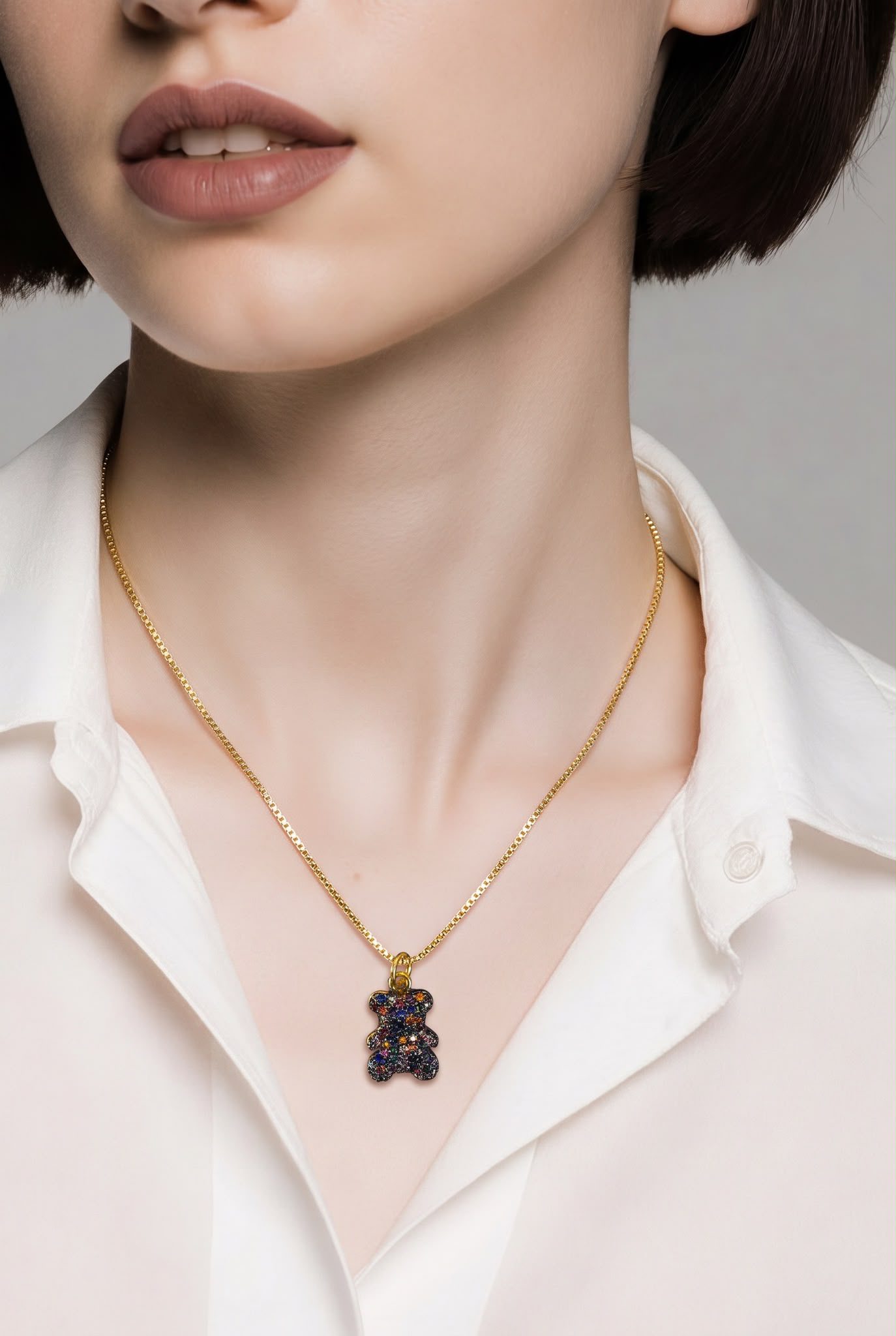 Kubiskā cirkonija ,,Lācītis” medaljons