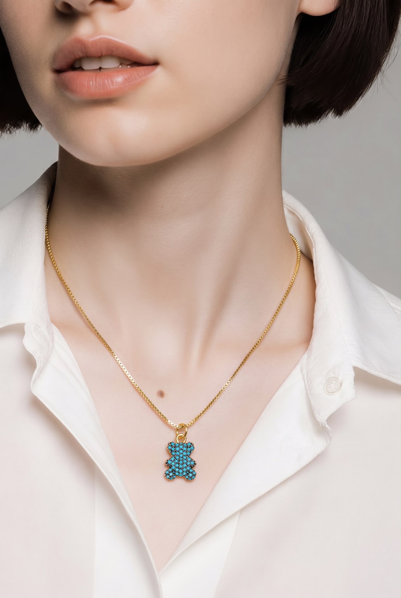 Kubiskā cirkonija ,,Lācītis” medaljons