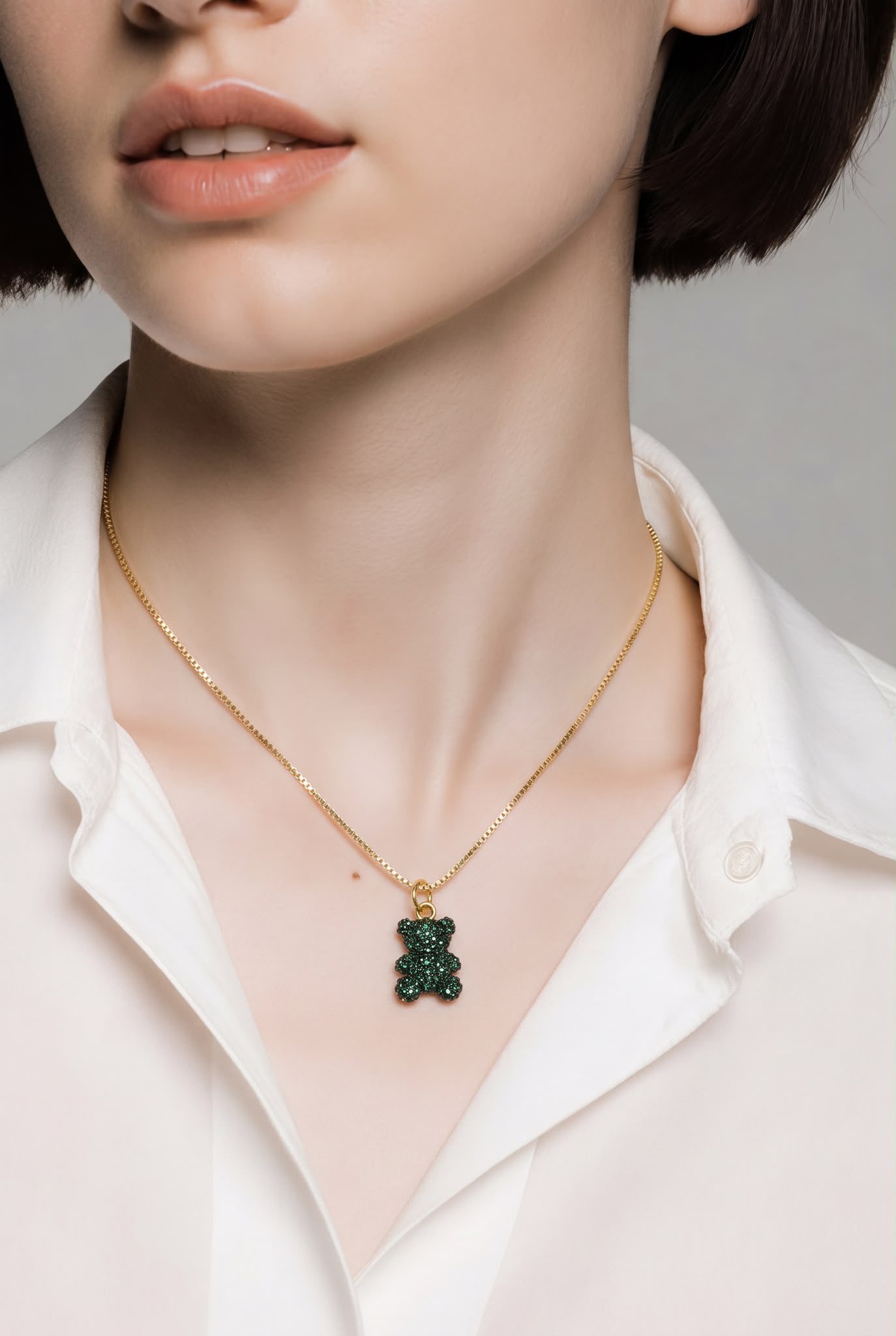 Kubiskā cirkonija ,,Lācītis” medaljons
