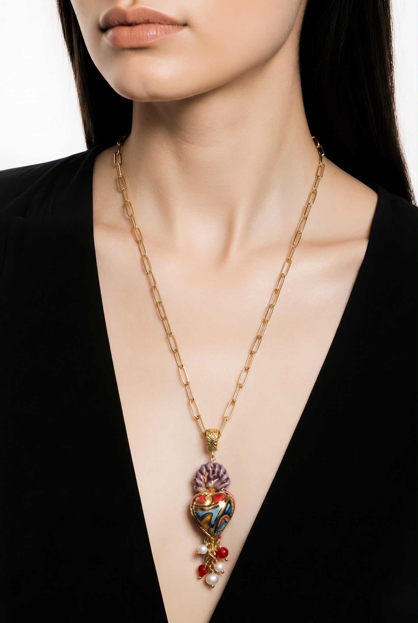 PRE-ORDER 10/31 Sicilian Ceramics "Hearts" Medallion